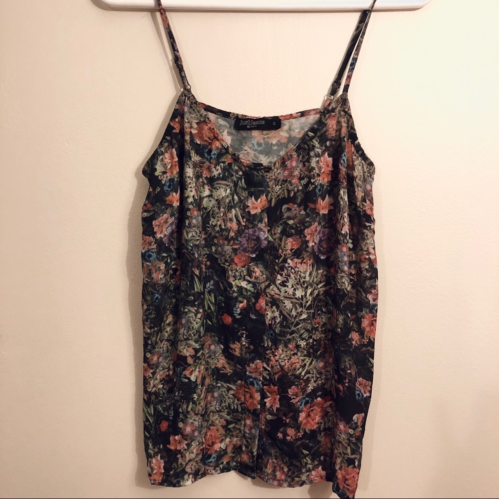 Flowy Floral Button Down Tank Top